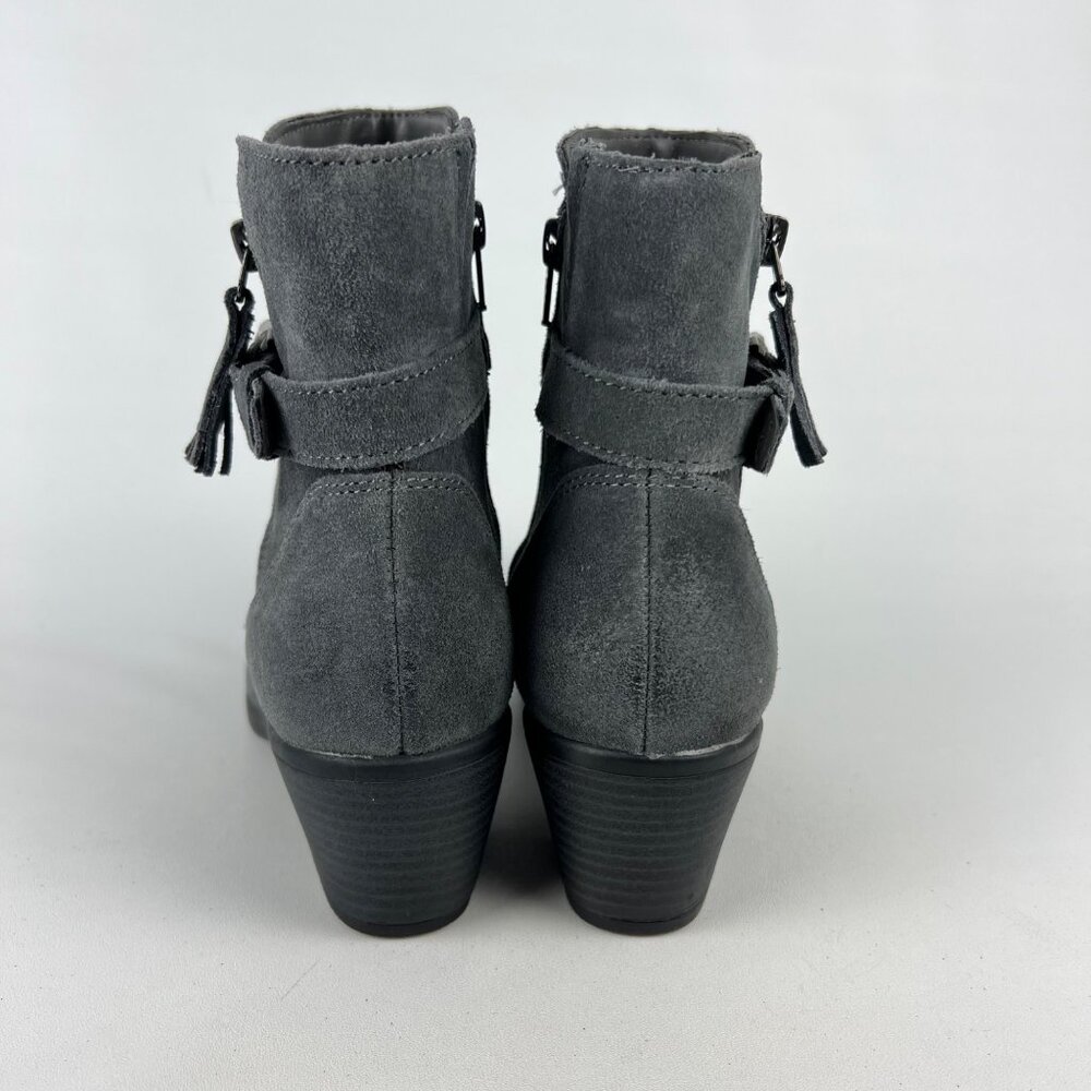 Earth Origins Womens Tori Gray Suede Ankle Booties Water Repellent size 9.5 - Picture 4 of 16